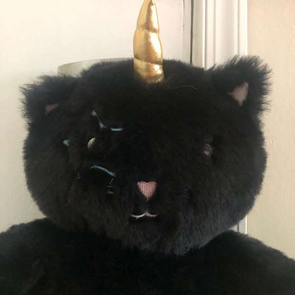 Betsey Johnson • black unicorn kitty cat stuffed animal backpack - Picture 3 of 7